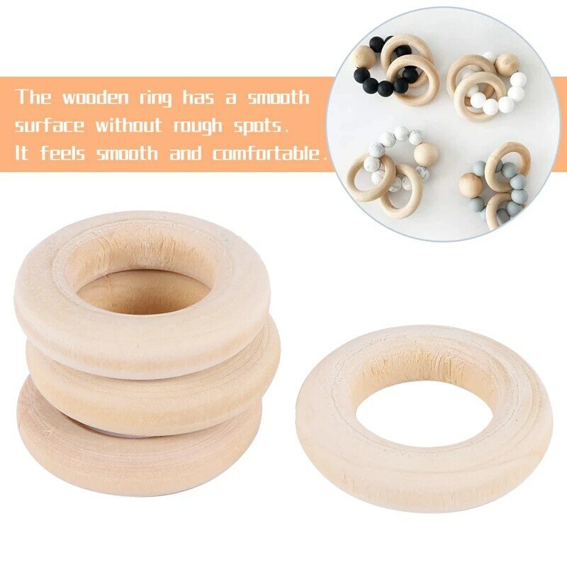 150 шт., деревянные кольца для подвесок, 25 мм/1 дюйм