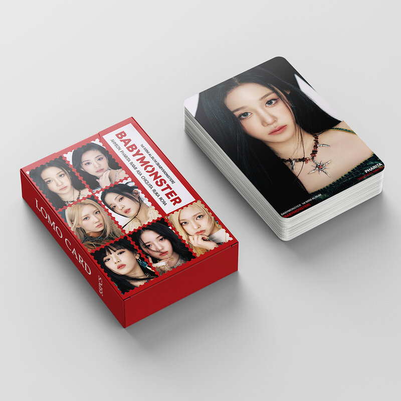 เคป็อปอเบบี้มอนสเตอร์อัลบั้มใหม่การปะทะกันบัตรภาพ HD Haram สำหรับเด็กผู้หญิง55ชิ้น/เซ็ตของขวัญสำหรับแฟนๆของสะสม
