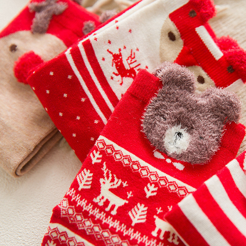 Calcetines navideños de algodón para decoración del hogar, calcetín decorativo para regalo de Navidad, Año Nuevo, 2023, 2024