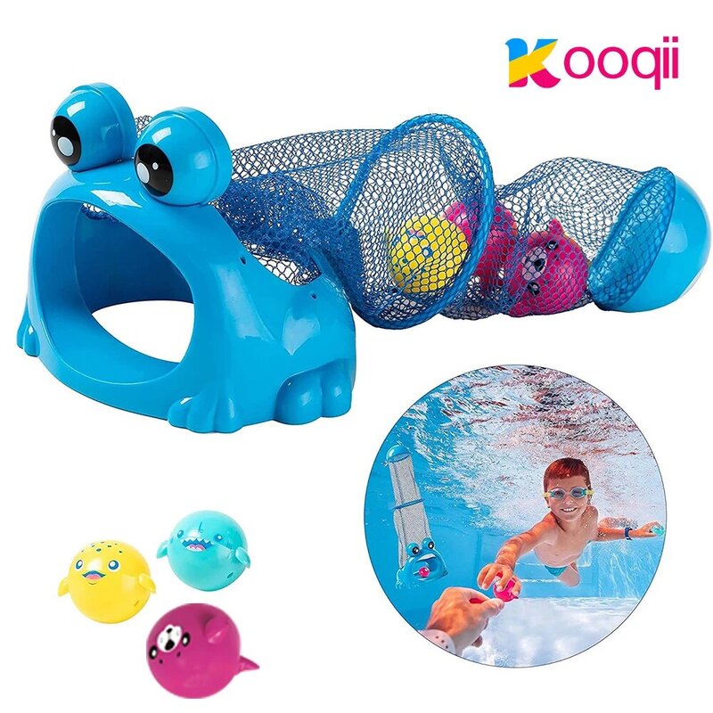 Summer Diving Training Toys Feed The Frog Game The Bottom Feeder Underwater Swimming Pool Dive Toys Bath Toys for Boys and Girls
