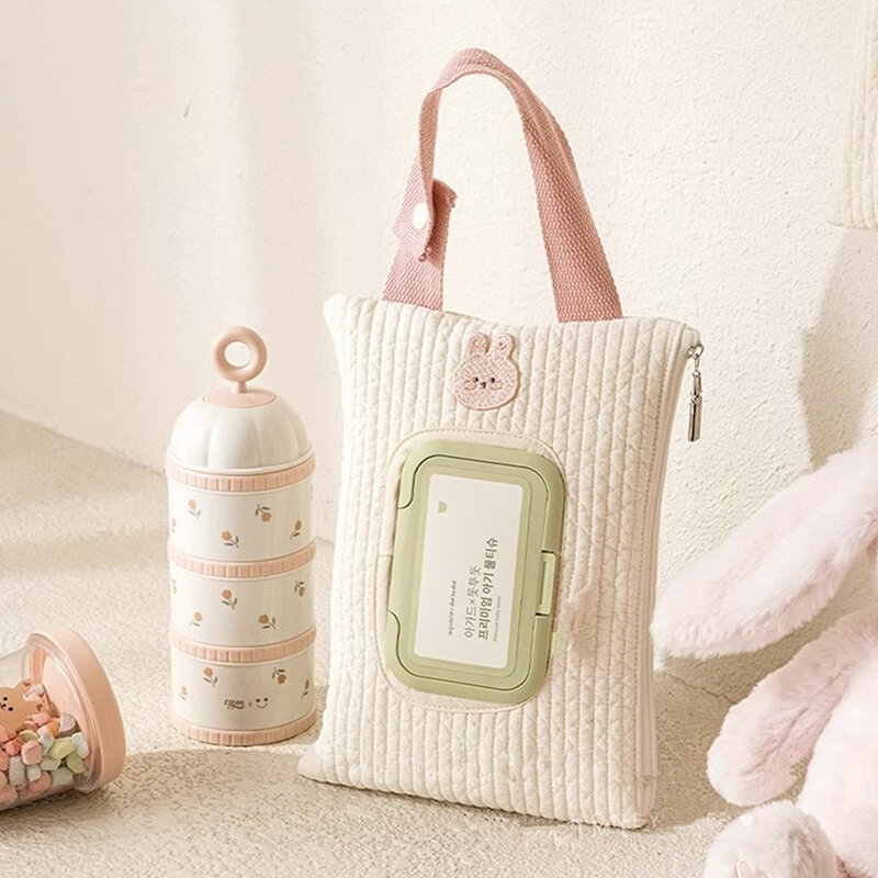 Boîte à lingettes portable en coton pour bébé, étui à lingettes réutilisable, lingettes illables quotidiennes, porte-poudres, boîte à mouchoirs, nouveau-né, accès poussette