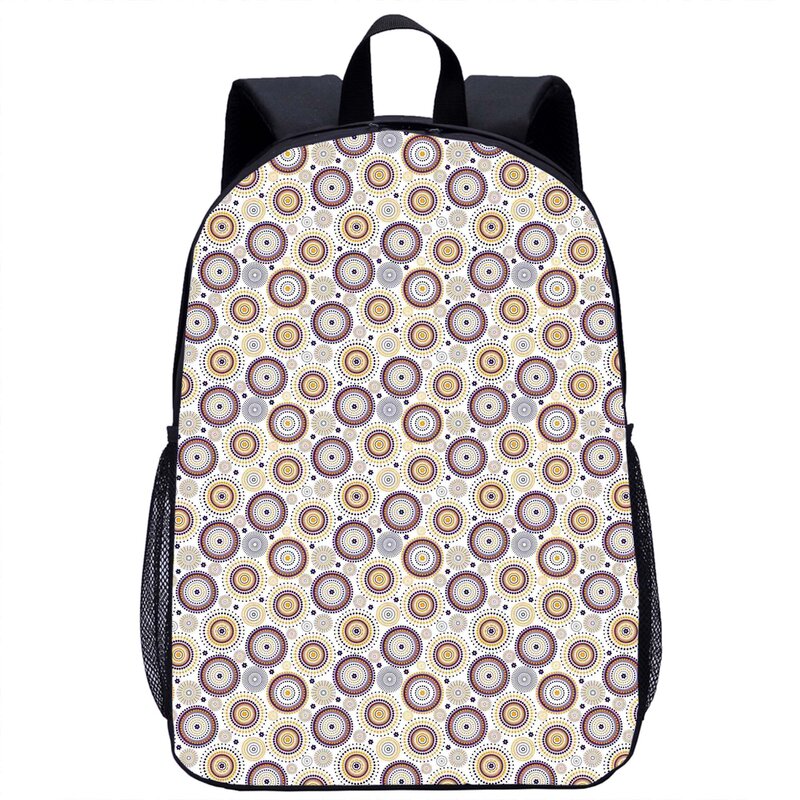 Geometric Dots Pattern Backpack Girls Boys School Bag Kids Student Book Bag Teenager Laptop Bag Daily Casual Storage Backpack