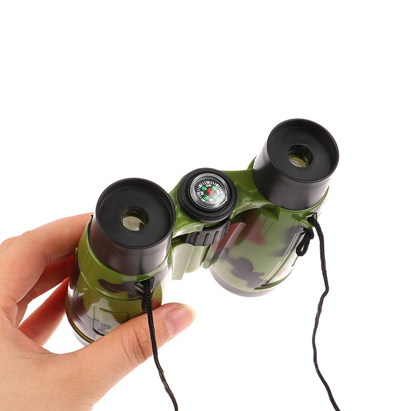 카모 컬러 쌍안경 어린이 야외 망원경 시뮬레이션, 야외 사냥 캠핑 필드 서바이벌 게임 망원경 장난감
