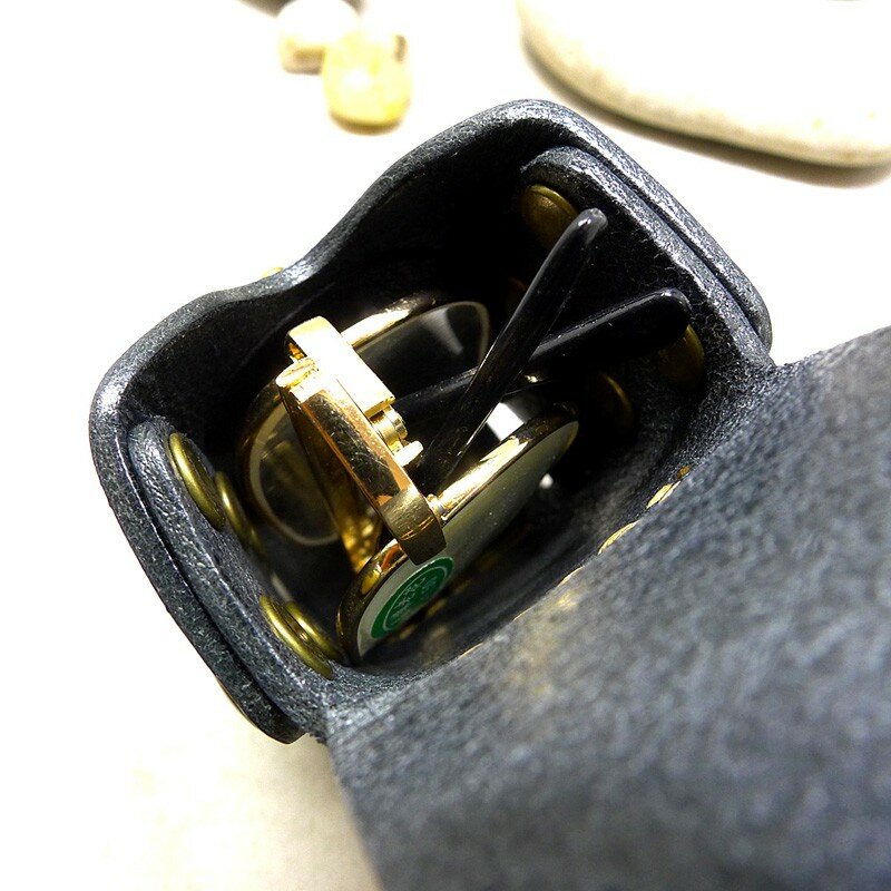 Кожаный складной чехол для очков Blongk, сумка на пояс ручной работы, портативный складной футляр для очков, ремень для мужчин и женщин