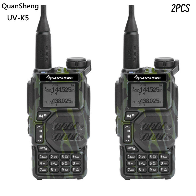 QuanSheng Radio UV K5 50-240 MHz RX Walkie Talkie vhfurf 600-136 MHz 174-400 MHz RX TX keduanya DTMF VOX FM Air Band nirkabel salinan Freq