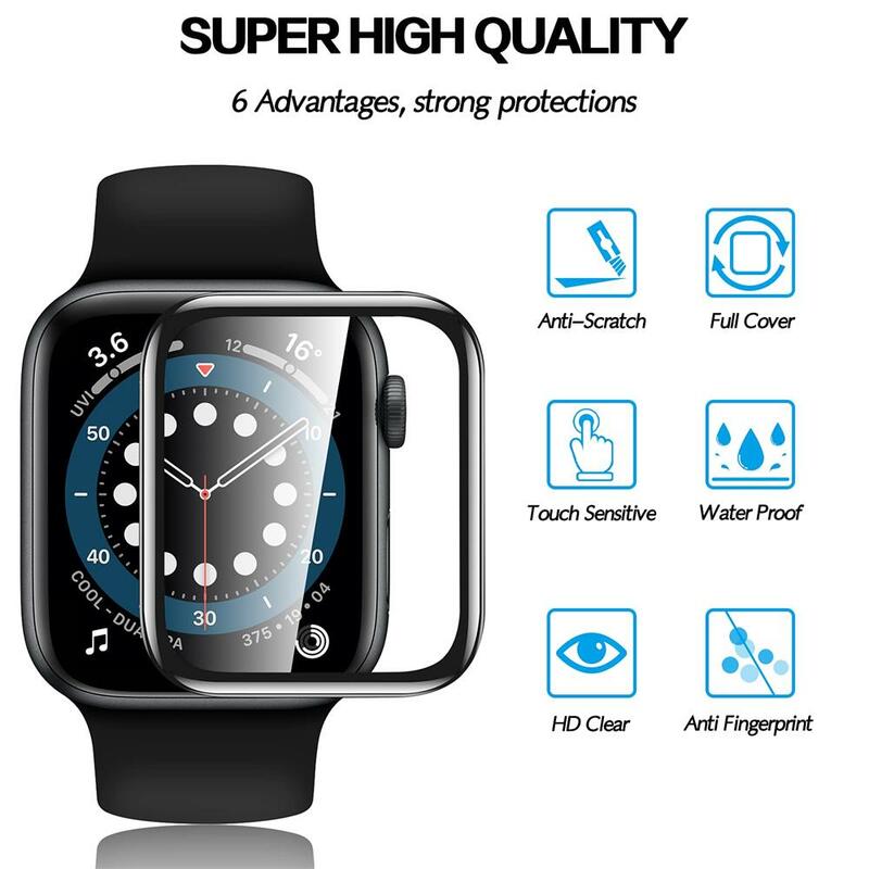 Pellicola proteggi schermo per Apple Watch 44mm 45mm 40mm 41mm 38mm 42mm 49mm protezioni curve 3D iwatch ultra series 8 7 SE 6 5 4 3