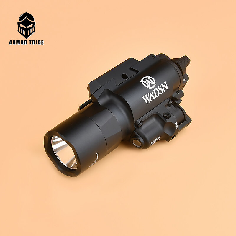 Tático surefir x400u x400 ultra lanterna com vermelho/verde laser pistolwadsnhandgun arma de caça luz iluminação de campo ao ar livre