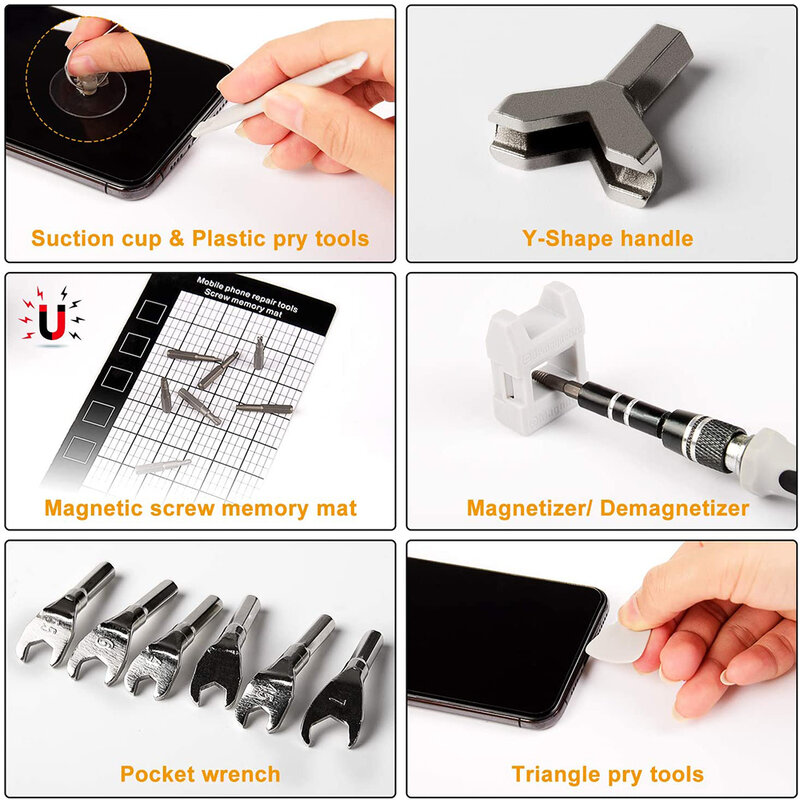 Precision Magnetic Screwdriver Set, Bits Chave de fenda, Torx, Hex Bit, Handle, Mobile Phone Repair, Screwdrive Kit, Ferramentas manuais, 122 em 1