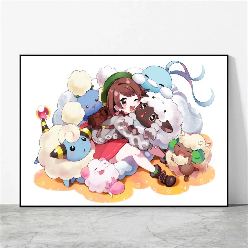 Carteles en lienzo de Pokémon Bulbasaur, imagen artística impresa, regalos de cumpleaños y pared, pintura Modular decorativa clásica, colgante