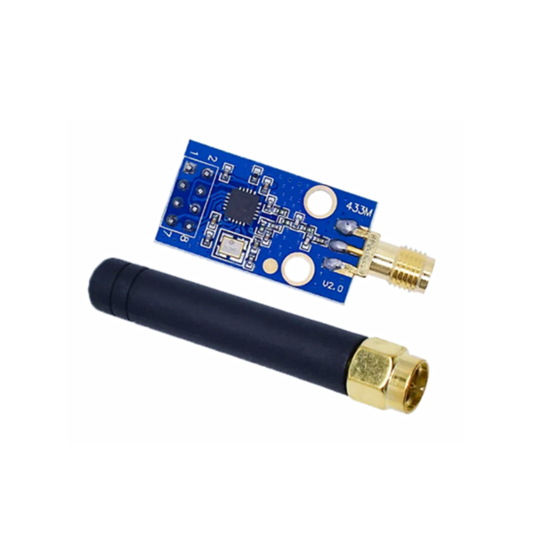 CC1101 wireless module 433M data transmission and transmission module with antenna gain increase SMA+rubber rod antenna