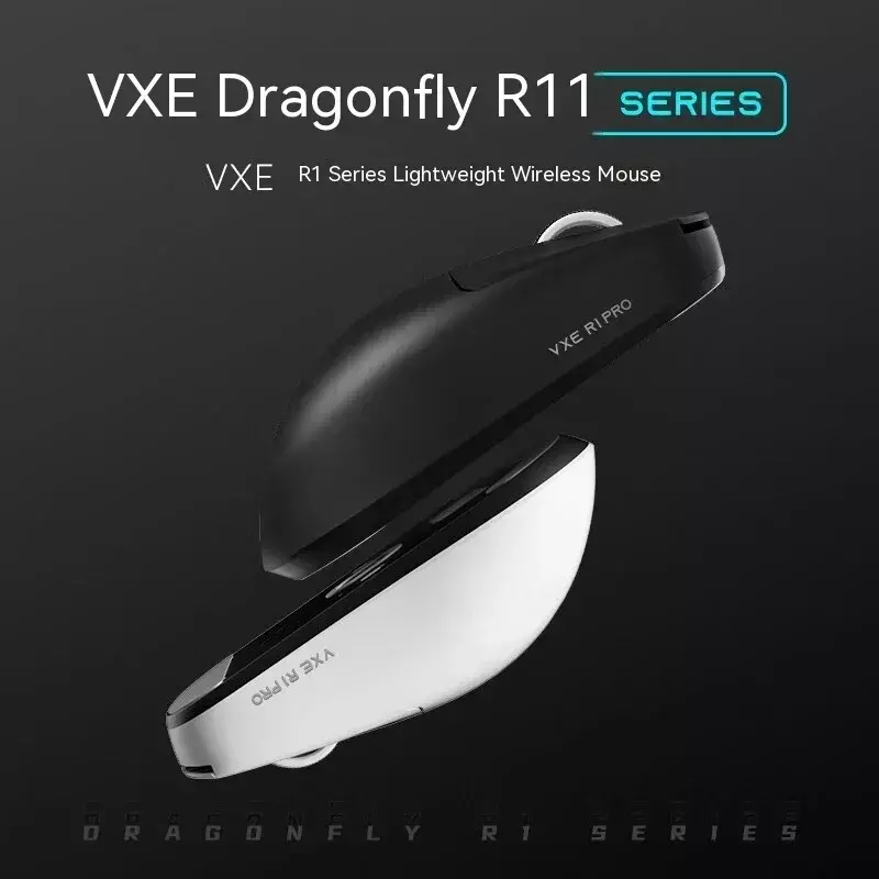 Vgn Dragonfly Mouse Sem Fio, Tri Mode, R1 SE Pro Max Gamer, Paw3395, Leve, Ergonômico PC Gaming Acessórios, Presente
