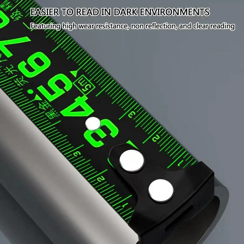Self Fluorescent Steel Tape Measuresteel Tape Measure,hard-wearing And Resistant Measuring Fall Tape Measuring Drop-resista G1R0