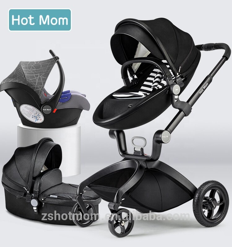 Hot Mom Baby Stroller 3 in 1 Pram 2018 New Color Pushchair Travel System Accessories