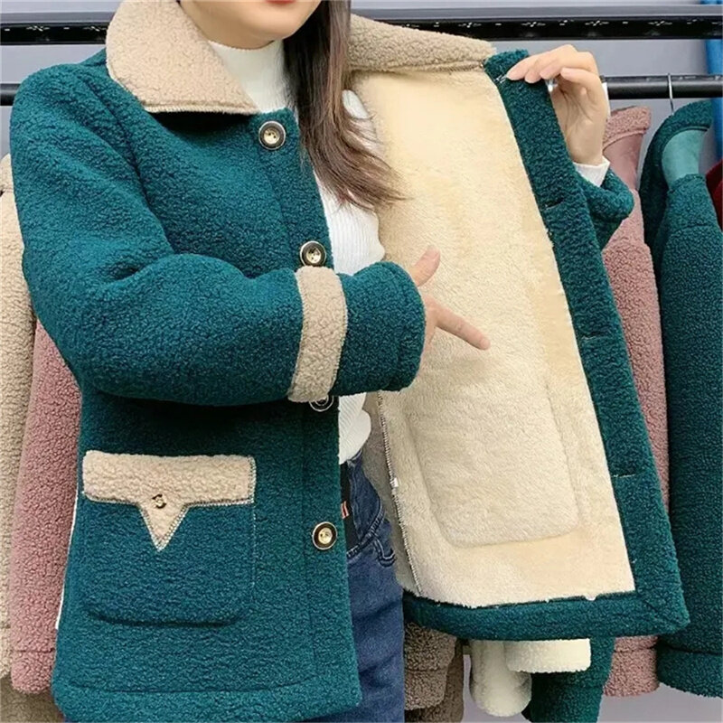 Новинка кашемировое пальто осень-зима с бархатной подкладкой женское меховое пальто женское длинное теплое пальто из искусственного меха женское плотное