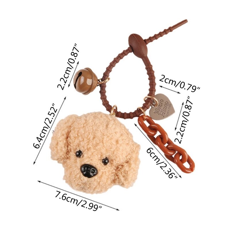 Leuke Mini Hond Pop Sleutelhanger Hanger Mooie Hond Knuffel Gift Autosleutel Ring Houder tas Telefoon Decoraties Accessoires