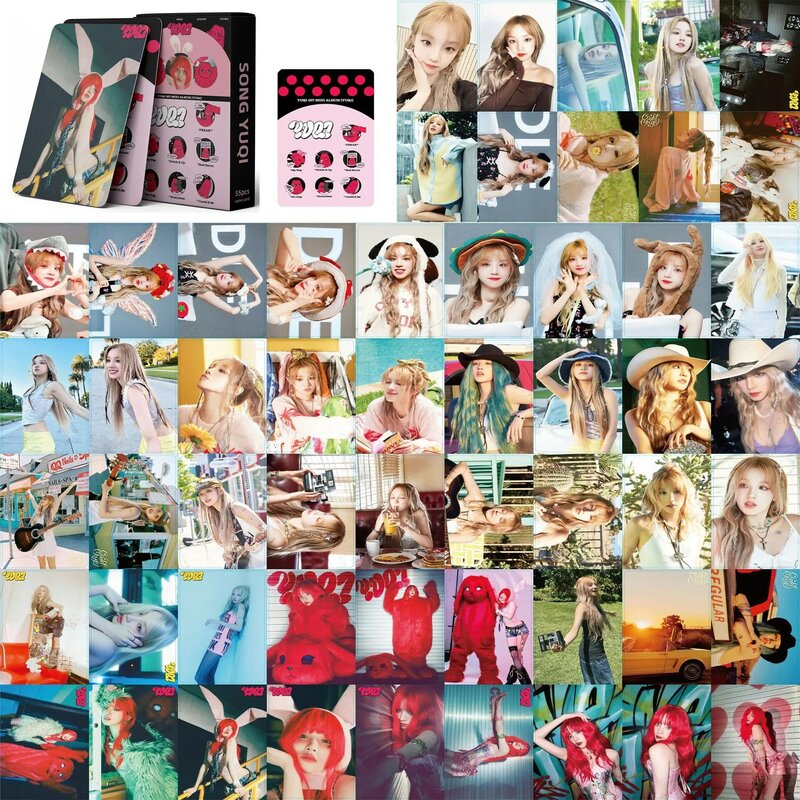 55pcs/set  Kpop GIDLE Lomo Cards Song Yuqi Solo Photocards New Album G-idle Photocards Photo Print Cards