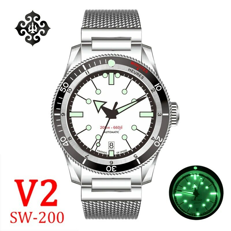 2023 nuovo ibpose IX & DAO 40MM orologi meccanici automatici da uomo SW-200 Sport Retro Casual 5303 GMT AR Coating C3 Diving Reloj Hombre