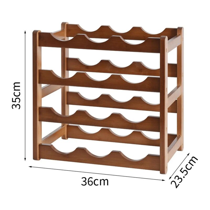 Wood Wine Rack Decor Durable Red Wine Display Wine Stand Wine Holder for Household Cabinet Countertop Dining Room Kitchen