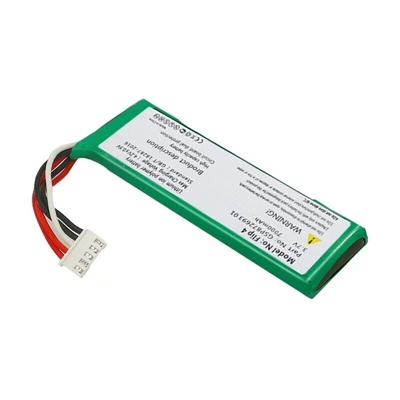 Bateria Recarregável para JBL Flip 4, Edição Especial Bateria, 7000mAh, GSP872693 01, 3.7V