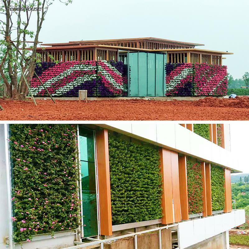 Conteneur de pot de fleur de mur de plante extérieure de jardin, vert vertical