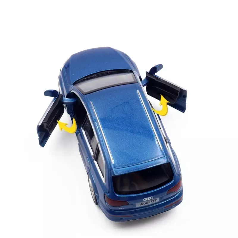 Auti q7 v12 suvおもちゃの車モデル子供用、DIYキャスト合金車、ミニチュアプルバックカー、スポーツ、男の子へのギフト、1:36