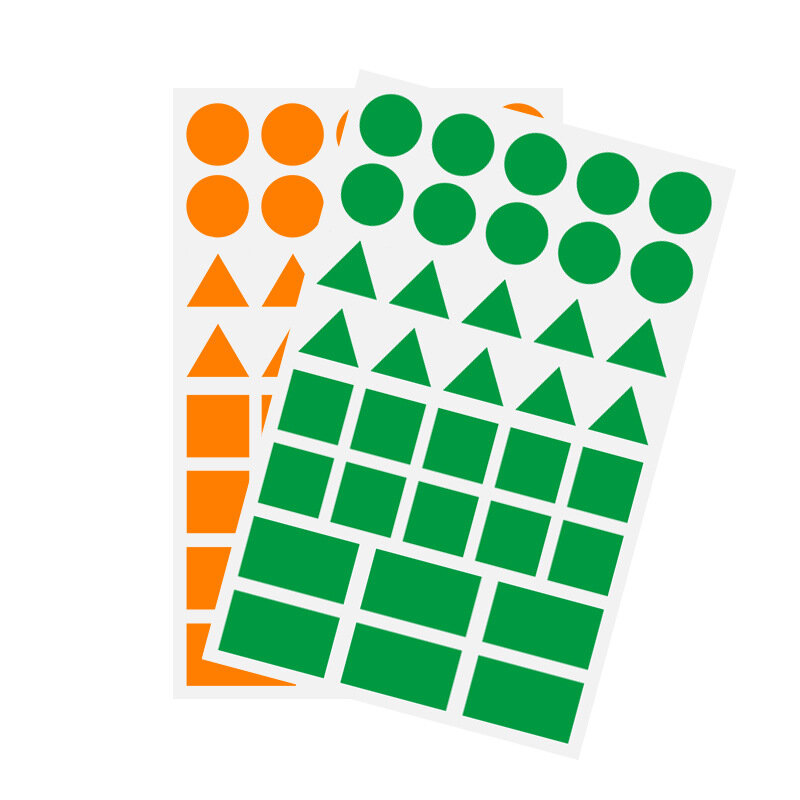 360-1080 buah segitiga berwarna persegi panjang stiker Dot untuk anak-anak siswa DIY Jigsaw Puzzle geometri stiker label Scrapbook