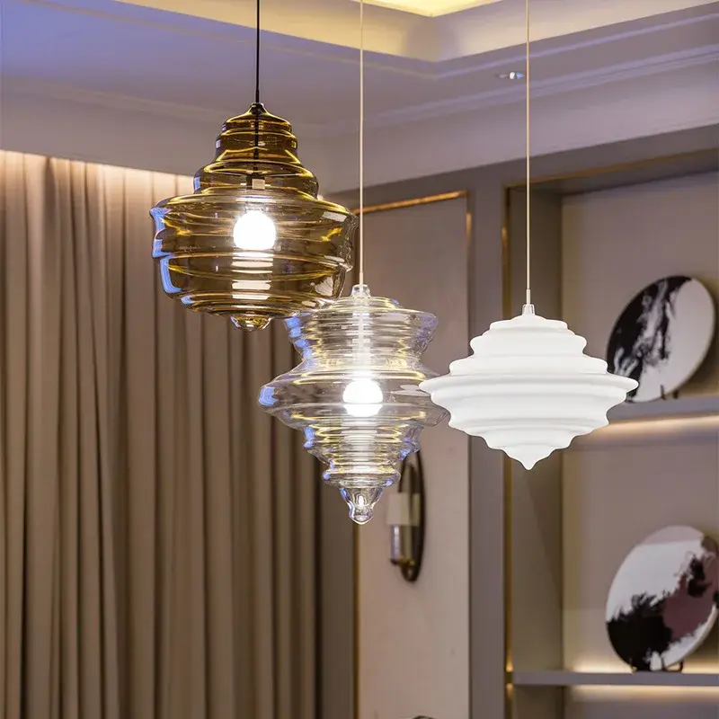 La Scala-Industrial Vintage Glass Pendant Lamp, luz de cabeceira, iluminação de arte para bar e sala de jantar, café e quarto