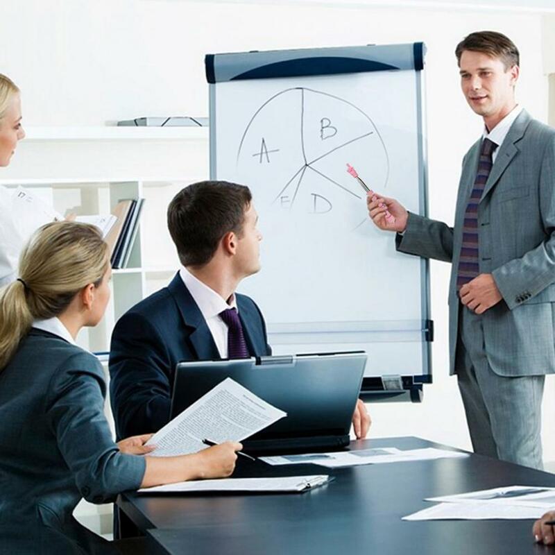 Ponteiro de dedo para sala de aula, portátil, aço inoxidável, ponteiro telescópico, ideal para professores