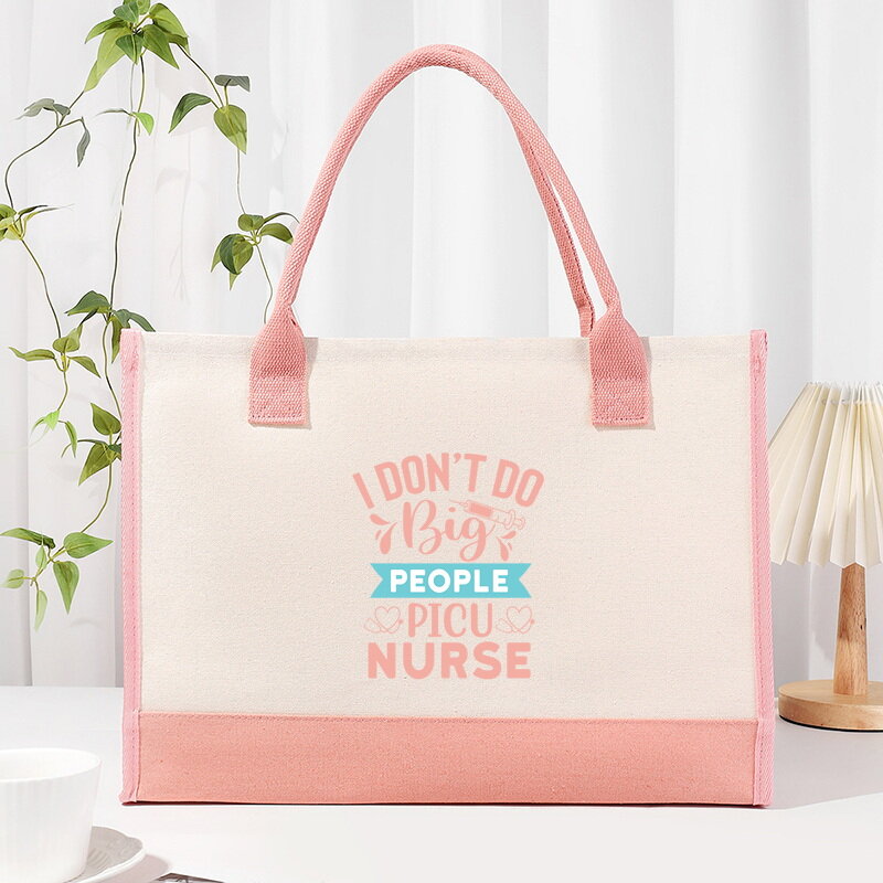 حقيبة يد قماشية ليوم الممرضة للنساء ، أزياء مطبوعة ملونة ، سعة كبيرة ، كتف واحد ، حقيبة شاطئ غير رسمية ، داخلية ، مقاومة للماء