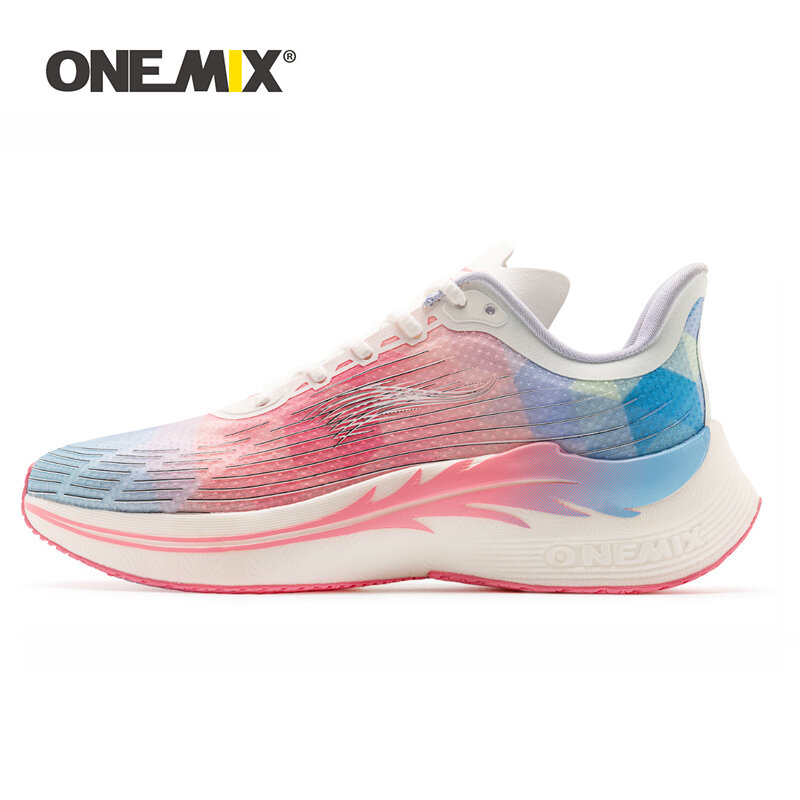 أحذية مشي ONEMIX 2023 للرجال مناسبة للخروج أحذية رياضية للجري مصنوعة من ألواح الكربون أحذية رياضية للرجال تمتص الصدمات مزودة بتهوية