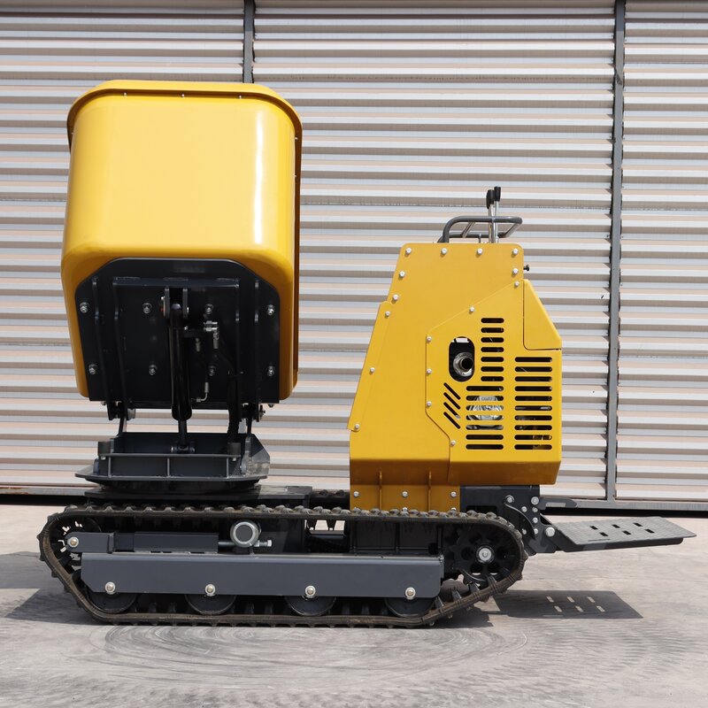 HTD1200 Power Concrete Lama Buggy, Hidráulica Tipping Crawler, Mini Dumper de rastreamento, Caminhão de concreto Buggy