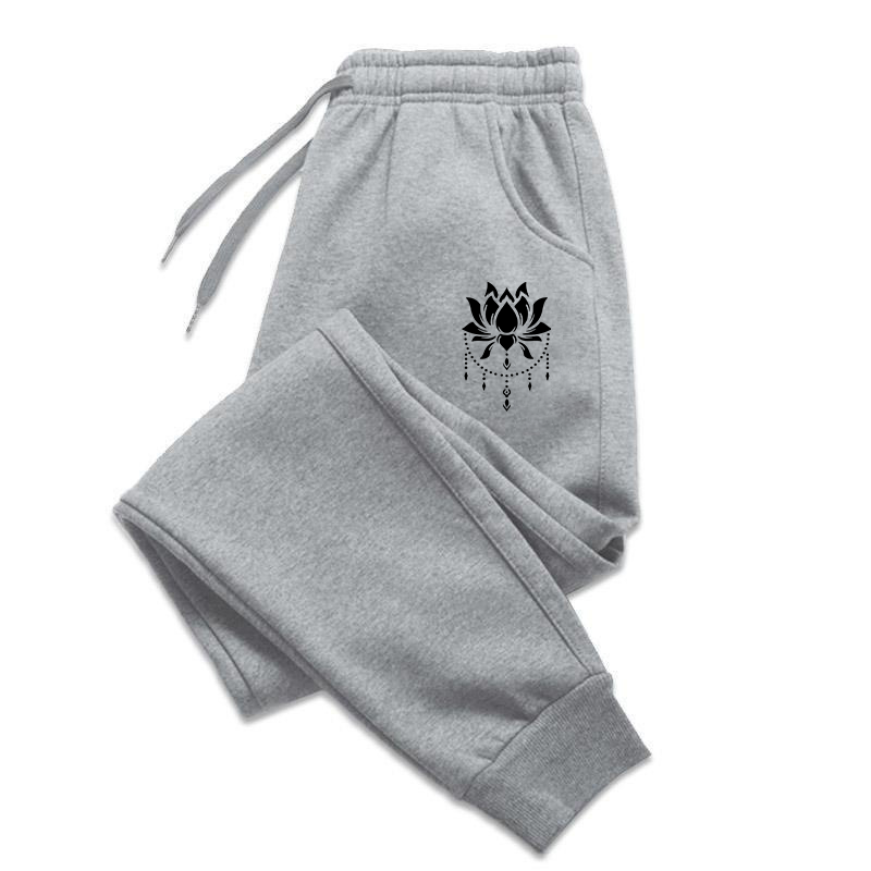 Lotus Printed Casual Pants for Women's Sports Pants Yoga Sweatpants Casual Daily Jogging Pants Women's Clothing Basic Pants