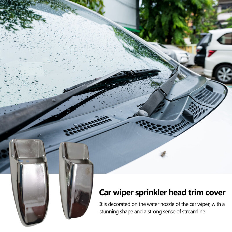 2 Pcs Front Screen Windscreen Wiper Washer Covers Spray Nozzle Bonnet For ALL Vehicles With Washer Spray Nozzles On Bonnet