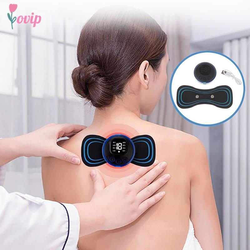Draagbare Ems Nek Stretcher Elektrische Massageapparaat 8 Mode Cervicale Massage Patch Puls Spierstimulator Verlichting Pijn