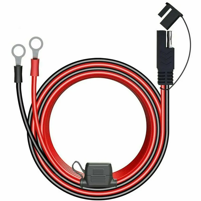 Câble SAE à dégagement rapide avec borne à fusible, connecteur O, fil adaptateur d'extension de chargeur de batterie, borne 16AWG