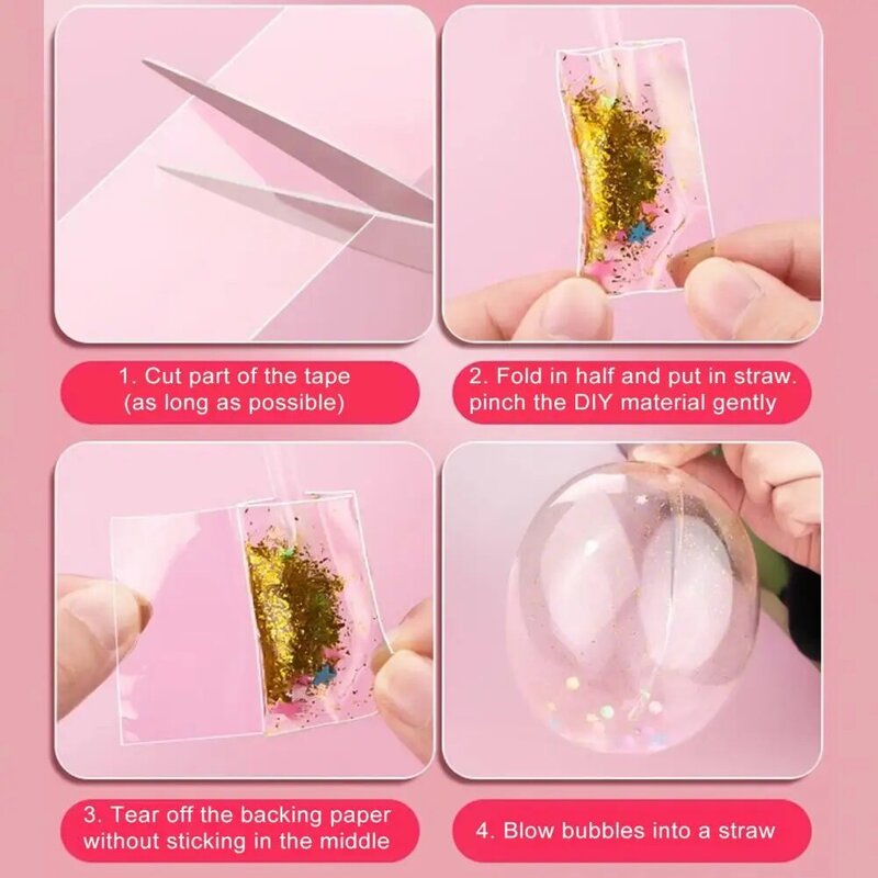Kit de burbujas de cinta creativa para niños y adultos, juego de cinta segura para manualidades divertidas, Diy
