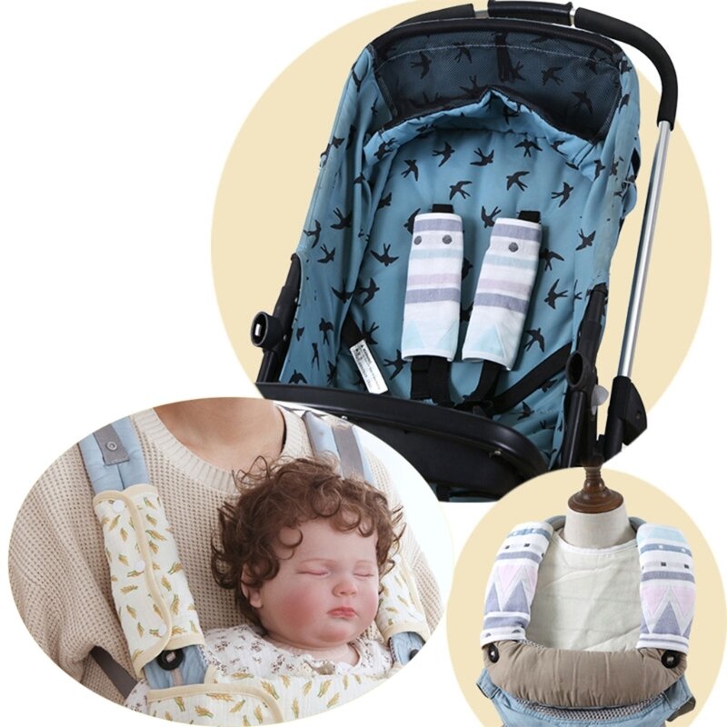 Breathable Baby Sucking Strap Towel Soft Baby Bibs Wipe Burp Cloth Cotton Newborn Accessory Baby Strap Saliva Towel