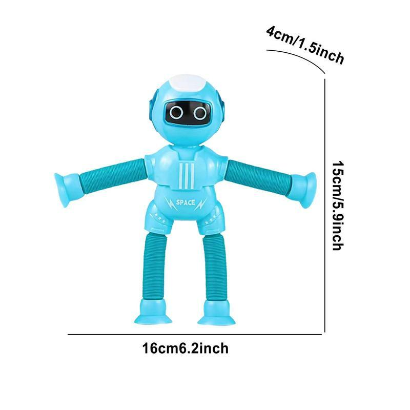 Tubos de robótica Pop telescópicos de 4 piezas para niños y adultos, Robot Pop con forma de juego, juguete que cambia, favores de fiesta
