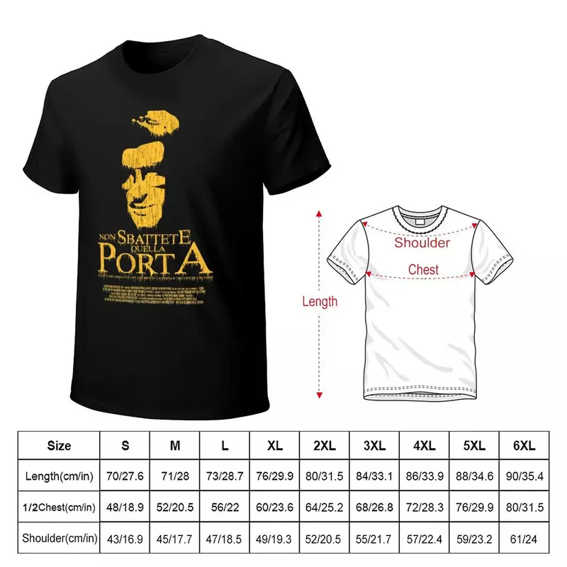 Non Sbattete Quella Porta - Germano Mosconi T-Shirt T-Shirt Mann übergroße T-Shirt T-Shirts für Männer Baumwolle