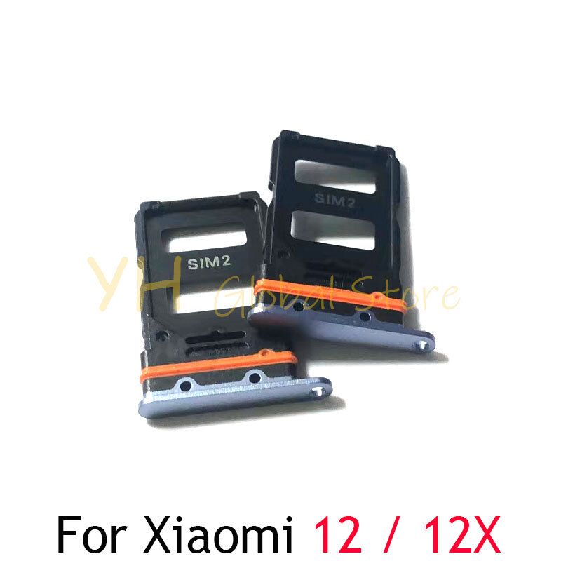 Bandeja con ranura para tarjeta Sim, piezas de reparación para Xiaomi Mi 12/12X, 10 unidades