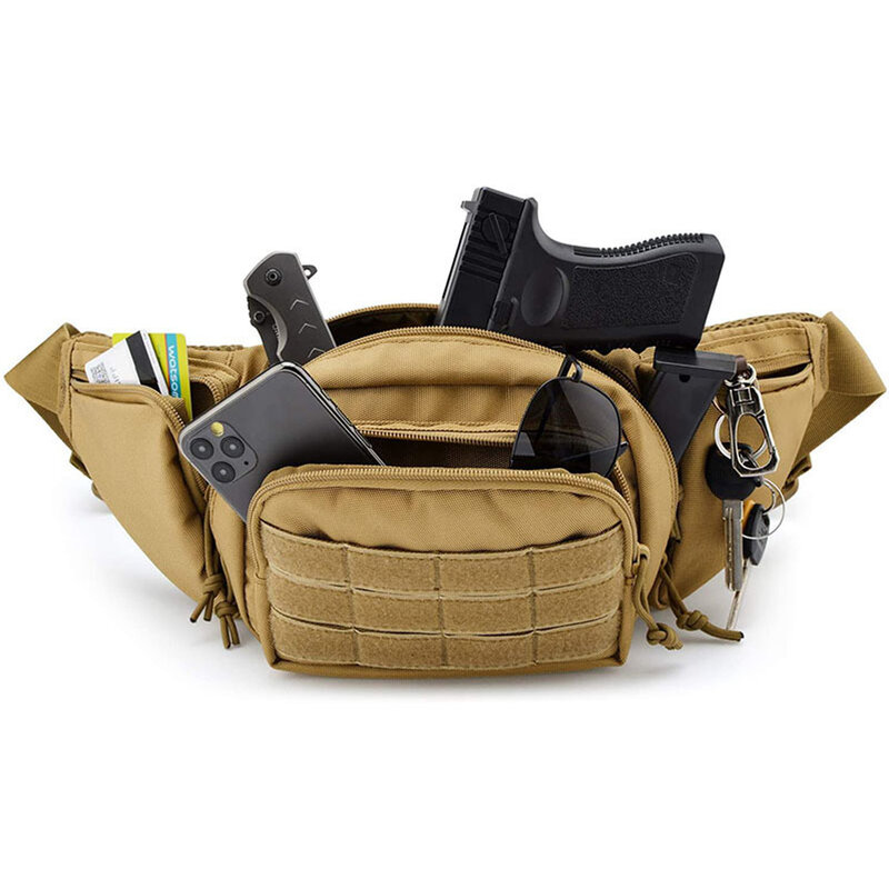 Ao ar livre tático multi-funcional bolsos de armazenamento campo esportivo masculino militar ventilador saco invisível pendurado bolsos