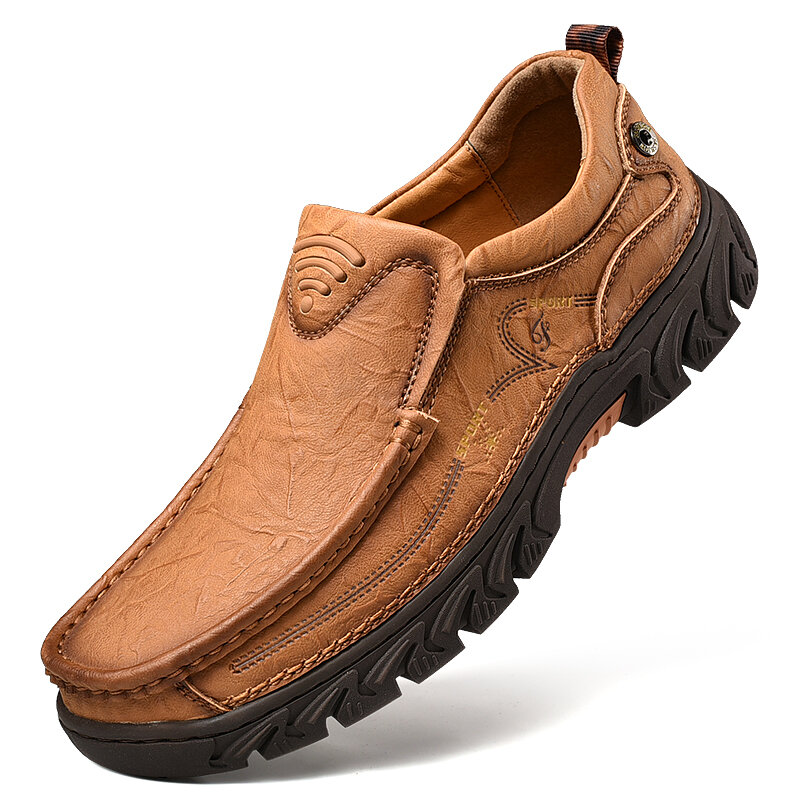 Мужская повседневная обувь из натуральной кожи, размеры 48