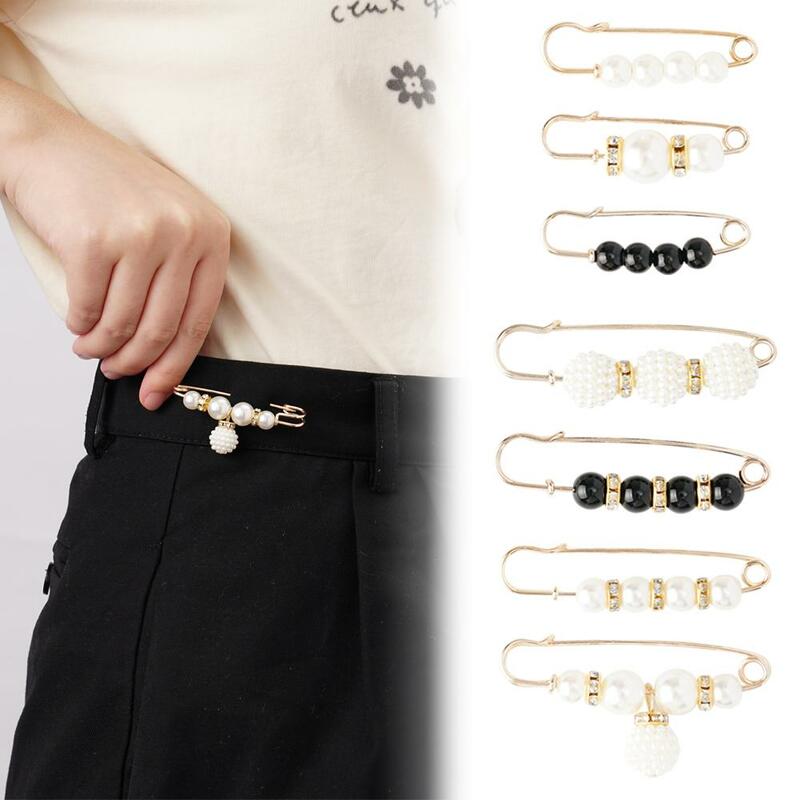 Adjustable Waist Tighting Brooch Women Alloy Brooches Buckles Pins Simple Trendy Jeans Fixed Clothing Waist Clip Lady Jewelry