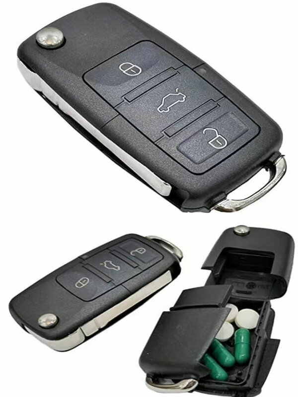 가짜 자동차 키 안전 숨겨진 비밀 구획 은닉 상자, 은밀한 미끼 자동차 열쇠 고리, 숨기기 및 돈 저장