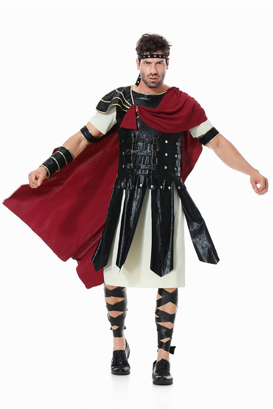 زي تنكري محارب إسبرطي روماني قديم للنساء والرجال زي تنكري لحفلات الهالوين