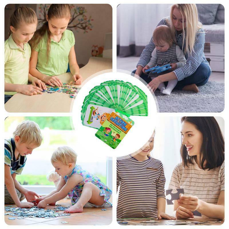 Kartu Flash kata kartu Flashcards kosa, mainan pendidikan bentuk huruf pelafalan bahasa Inggris untuk anak-anak belajar