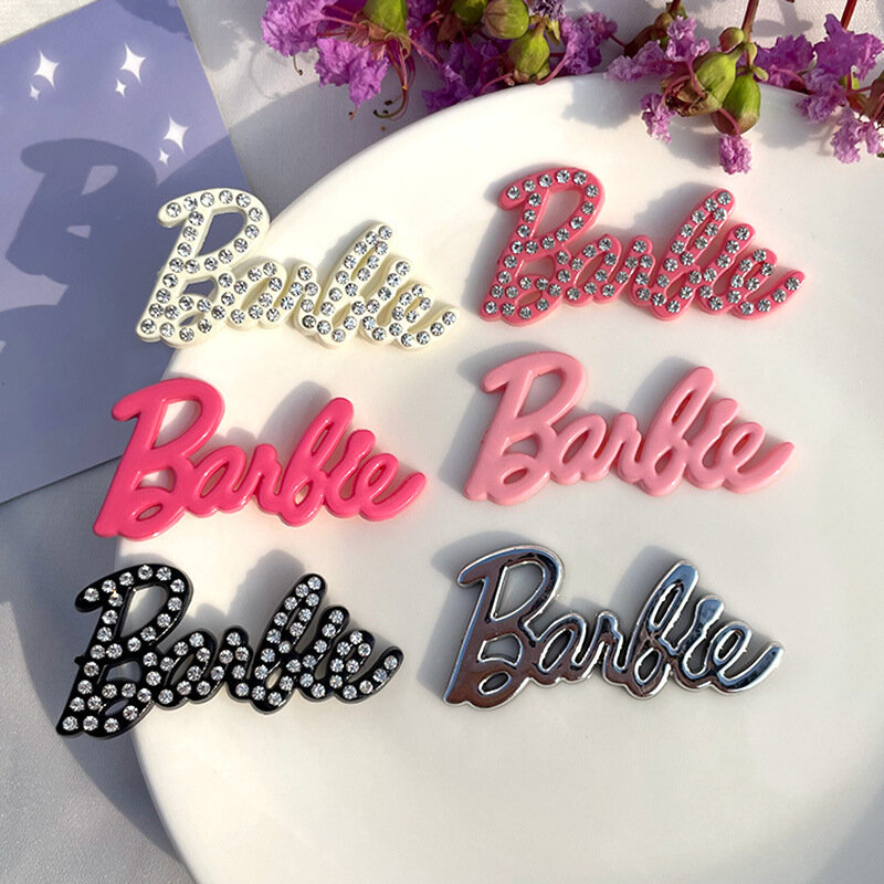 Barbie Jóias Acessórios para Crianças, Hairpin Kawaii, Hairtie, Material DIY, Elegante, Estilo Y2K, Decoração Filme, Meninas Adoráveis, Presente Bonito
