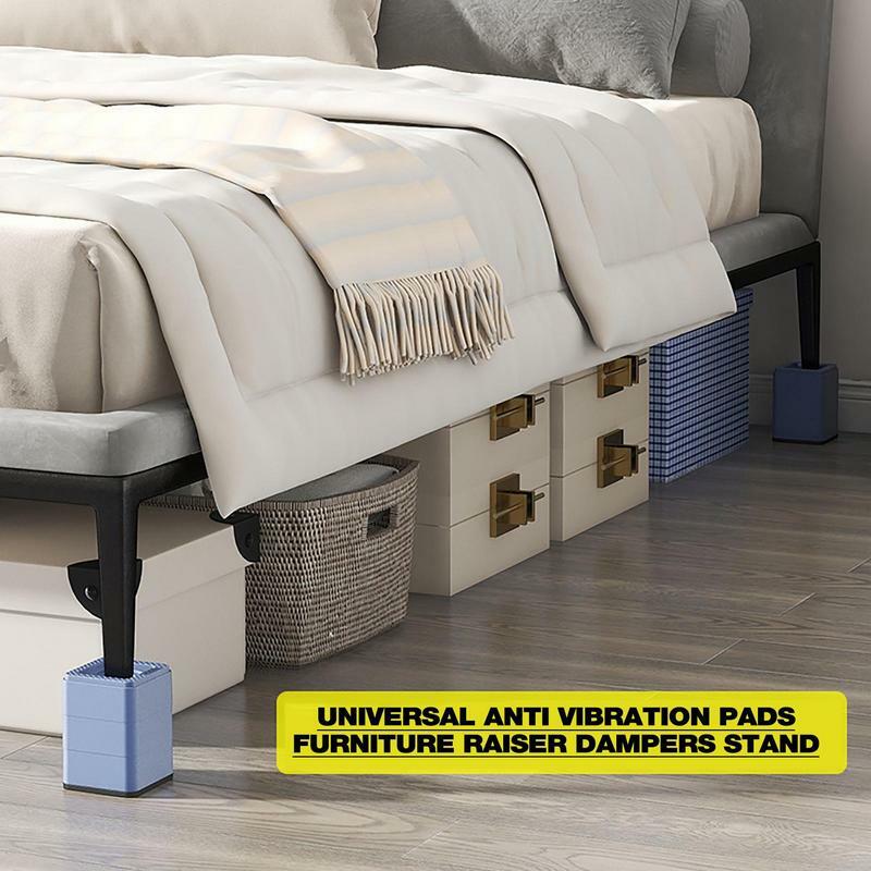 Gli strumenti per alzate per mobili da letto riducono i suoni sollevano l'altezza tappetini antiurto antiscivolo piedini di supporto piedini per sollevamento gambe cuscinetti antivibranti