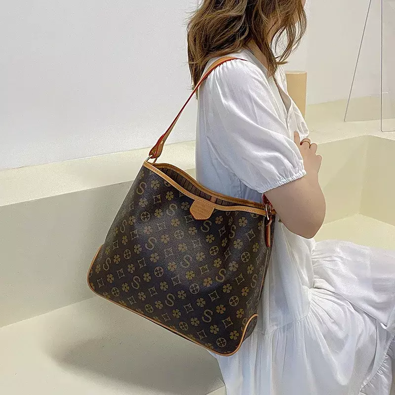 Designer de luxo Crossbody Clutch para mulheres, bolsas de ombro, sacola de viagem, bolsa feminina, 39x29x13cm
