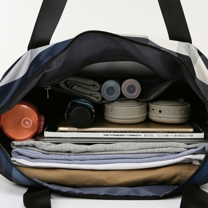 Bolso de mano para mujer, bolsa de viaje de gran capacidad, plegable, suave, con cremallera, para gimnasio y Yoga